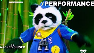 Panda Sings quotLevitatingquot by Dua Lipa  The Masked Singer UK  Season 3 [upl. by Ellenohs]