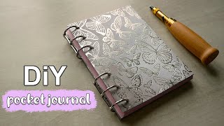 ✨DiY Pocket Bullet Journal ASMR  How to make a notebook with rings [upl. by Lani]