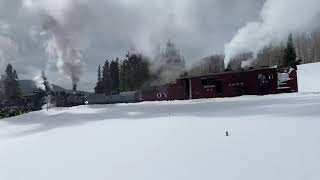 Cumbres amp Toltec Scenic RRRotary snow plow OYBetween Coxo amp Windy Point CO1109 am312020 [upl. by Odarbil]