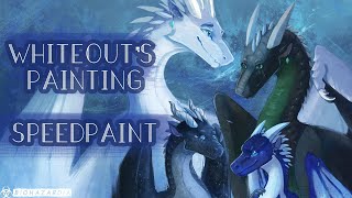 🖌️ Whiteouts Painting 🖌️  Arctic Foeslayer Whiteout and Darkstalker Wings of Fire Speedpaint [upl. by Jacquet]