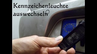 Kennzeichenbeleuchtung beim Golf wechseln gegen LED tauschen Kennzeichenleuchte ersetzen [upl. by Friedly]