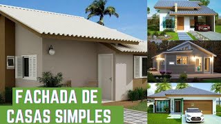 Fachada de Casas Simples  50 Melhores Ideias de Fachadas de Casas Simples [upl. by Cherrita686]