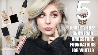 Winter is coming  Top 5 crueltyfree and vegan drugstore foundations for winter [upl. by Aleik]