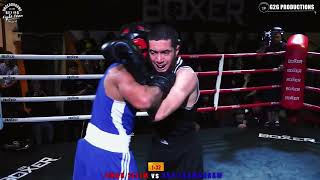 UNDERGROUND FIGHT NIGHT 4 OMAR SELIM vs ASH EKAMBARAM BOXING FIGHT [upl. by Demetrius]