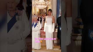 The First Lady Melania Trump stuns in white outfits shorts melania trump firstlady donaldtrump [upl. by Aikas]