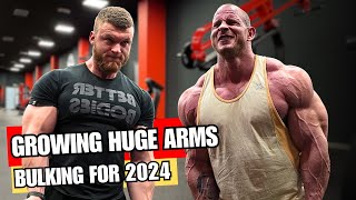 BUILDING BICEPS  TRICEPS  SHOULDERS  2024 BULK STARTS NOW [upl. by Flynn]