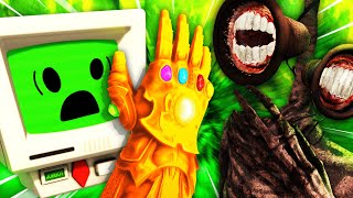 JOB BOT Destroys SIREN HEAD With INFINITY GAUNTLET Job Simulator VR Funny Gameplay [upl. by Sallad]