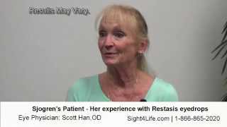 Sjogrens patient talks about how Restasis helped her dry eyes [upl. by Analad]