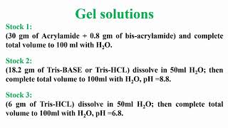 Stock Gel Solutions for SDSPAGE Protocol [upl. by Hbahsur639]