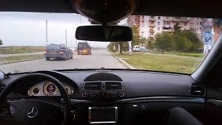 E55 AMG Kompressor  Exhaust sound burnout drift acceleration [upl. by Folger]