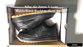 나이키 에어포스 1 럭시 quot블랙검솔quot 리뷰  Nike Air Force 1 Luxe “BlackBlackBucktanGum Yellow” DB410900 [upl. by Barry]