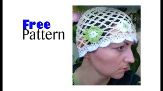 Free Pattern  Crochet Mesh Hat Adult Size [upl. by Irah]