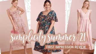 Simplicity Sewing Patterns Summer 2021 First Impression Review [upl. by Wenn]