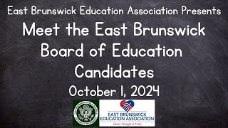 Meet the East Brunswick Board of Education Candidates Night 2024 [upl. by Ahsrav]