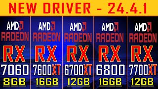 RX 7600 vs RX 7600XT vs RX 6700XT vs RX 6800 vs RX 7700XT  NEW DRIVER [upl. by Eedak]