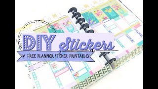 Free Printable  How to Make Planner Stickers  Step by Step Guide [upl. by Eenert169]