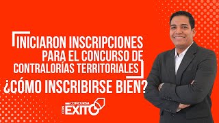 Iniciaron Inscripciones para el Concurso de Contralorías Territoriales ¿Cómo Inscribirse Bien [upl. by Ardnasil]