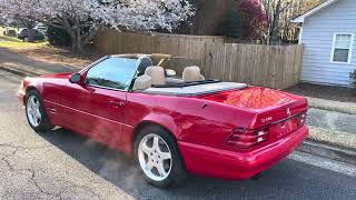 1999 MercedesBenz SL500 R129 soft top operation [upl. by Dlanod117]