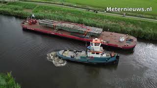 Wierumerschouwsterbrug naar Groningen gevaren [upl. by Yro]