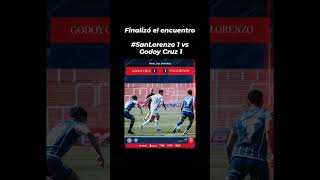 Finalizó el encuentro SanLorenzo 1 vs Godoy Cruz 1 [upl. by Wymore630]