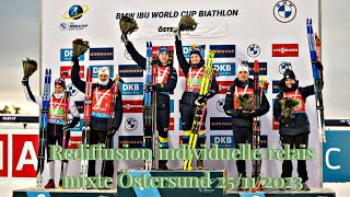 BIATHLON 2023 RELAIS MIXTE SIMPLE ÖSTERSUND 2023 [upl. by Oyek209]