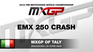 MXGP of Italy 2014 EMX250 Crash  Motocross [upl. by Chaker]