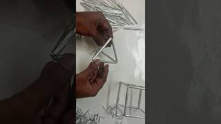 Tetrahedron making with Aluminium Food Container or Aluminium Foil diy aluminium shorts [upl. by Ximenes]