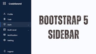 How to Create Sidebar Using Bootstrap 5  Responsive Sidebar With Bootstrap  Sidebar Menu [upl. by Nomaj16]