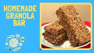 HOMEMADE GRANOLA NUTRITIONAL BAR  HEALTHY PROTEIN BAR  EASY ONE BOWL RECIPE [upl. by Mcmahon967]