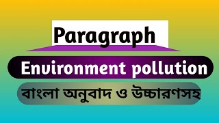 Paragraph  Environment Pollution [upl. by Avla]