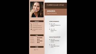 Brown Beige Modern Curriculum Vitae [upl. by Rizzi768]