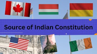 Sources of Indian Constitution  Indian Polity  One Liner ncert oneliner govermentjob [upl. by Vivl]