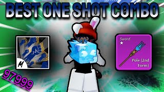 Godhuman  Ice  Pole V2  Best One Shot Combo Update 23 Blox Fruits [upl. by Chretien]