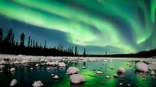 Northern light in Swedish Lapland  real time video [upl. by Somerville]