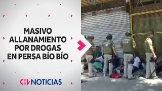 MEGAOPERATIVO por tráfico de drogas en Persa Bío Bío deja al menos 30 detenidos [upl. by Lesli]