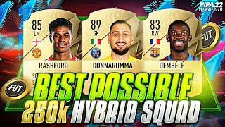 FIFA 22  MOST OVERPOWERED BEST POSSIBLE 250K HYBRID EVER✅  100K META TEAM  FUT 22 SQUAD BUILDER [upl. by Acirrej]