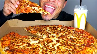 ASMR COSTCO PIZZA MCDONALDS OREO MCFLURRY MUKBAN EATING SOUNDS NO TALKING [upl. by Aniuqal]