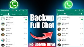 YOWhatsapp To Whatsapp Backup  Full Chat Transfer  YOWhatsapp Backup Kaise Kare [upl. by Eznyl]