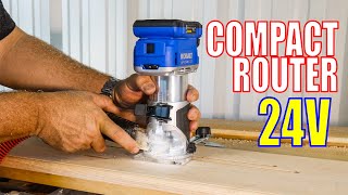 KOBALT 24V Brushless Compact Trim Router Review [upl. by Alliscirp]