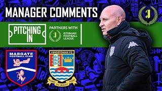 MANAGER COMMENTS LEAGUE20  Kingstonian FC H  16th December 2023 [upl. by Nakhsa16]