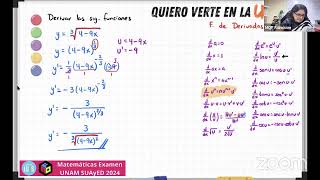 Curso de Matemáticas EXAMEN UNAMSUAyED 2024  Derivadas Parte 2 [upl. by Jeddy688]