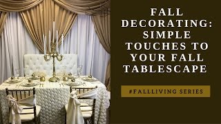 Fall Decorating Simple Touches to quotGlam Upquot Your Chairs  How to Tie Chair Sashes [upl. by Rotce]