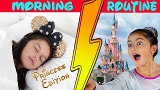 Morning Routine Princess Sisters In Real Life at DisneyLand👸👑 [upl. by Walton]