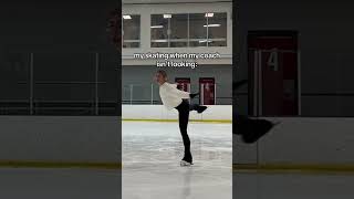 constantly tripping on my toepick 😪 figureskater figureskating iceskater iceskating skating [upl. by Savell]