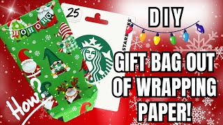 HOW TO MAKE A GIFT BAG OUT OF WRAPPING PAPER  GIFT WRAPPING HACK  DIY  EASY STEP BY STEP GUIDE [upl. by Sivartal]