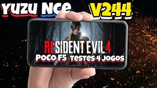 SAIU NOVA VERSÃO INCRÍVEL DO YUZU NCE 244 ANDROID TESTE COM JOGOS PESADOS residentevil4 [upl. by Aynatahs]