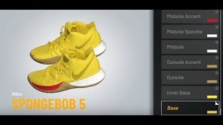 How To Nike x Nickelodeon Kyrie 5 “Spongebob” NBA 2K20 Shoe Creator [upl. by Kcarb]