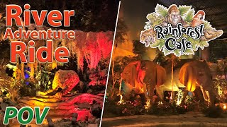 River Adventure Ride  4K POV  Rainforest Café Galveston  March 2021 [upl. by Enilhtak17]