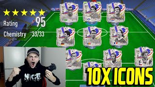 EA FC 24 FIFA 24 WELTREKORD 10x ICONS in 132 Rated Full ICON Fut Draft Challenge Ultimate Team [upl. by Lizbeth55]