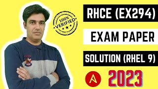 Ansible RHCE 9 EX294 Exam Paper Complete Solution 2023  Ansible Certification Exam  NehraClasses [upl. by Leoni35]